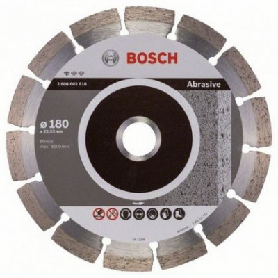 Bosch Professional disc diamantat 180x22.23x2x10 mm pentru materiale abrazive foto