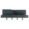 Organizator de perete cu 4 agatatori si suport, metal, antracit, 46 x 11 x 19 cm
