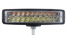 Proiector led Off Road 18W, cu semnalizare alb si galben foto