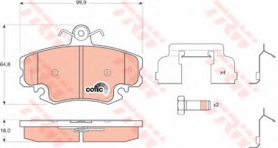 Set placute frana,frana disc DACIA LOGAN MCV (KS) (2007 - 2016) TRW GDB1634 foto