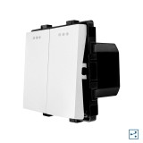 Modul Intrerupator Dublu Cap Scara Mecanic LUXION SmartElectro IntelligentHouse