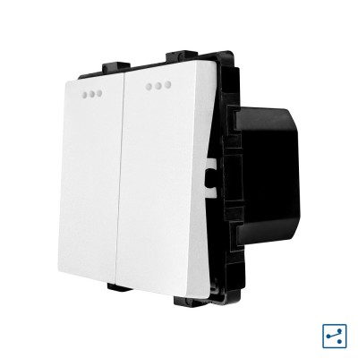 Modul Intrerupator Dublu Cap Scara Mecanic LUXION SmartElectro IntelligentHouse foto