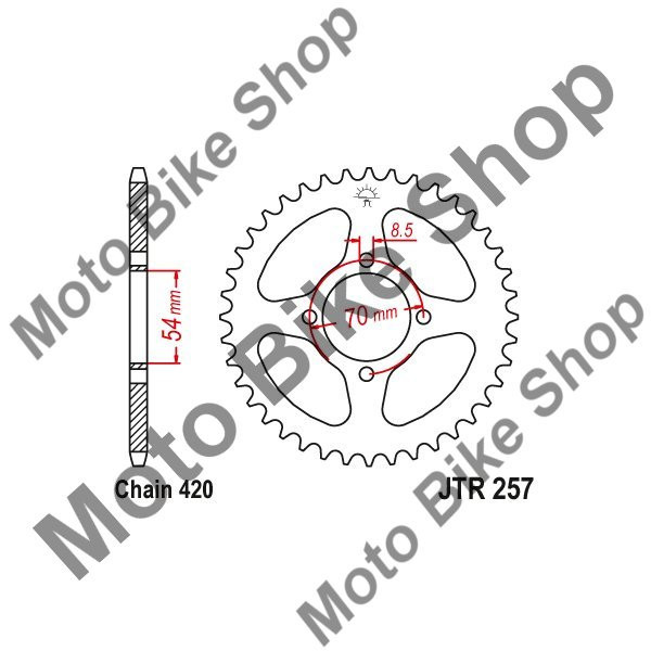 MBS Pinion spate 420 Z40, Cod Produs: JTR25740