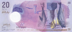 Bancnota Maldive 20 Rufiyaa 2015 - P27 UNC ( polimer ) foto