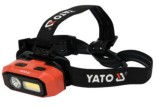 YATO Lanterna LED pentru cap, cu acumulator Li-Ion 3.7 V, 800 Lm