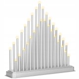 Lumanari decorative de Craciun, 33 becuri tip LED, culoare argintiu Household NewTrend