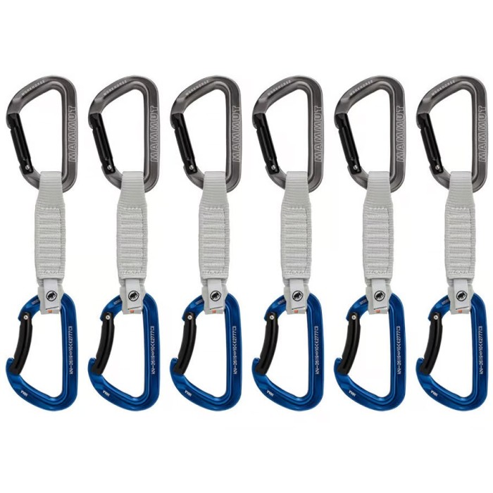 Set bucle echipate MAMMUT Workhorse Keylock 12cm 6-Pack blue
