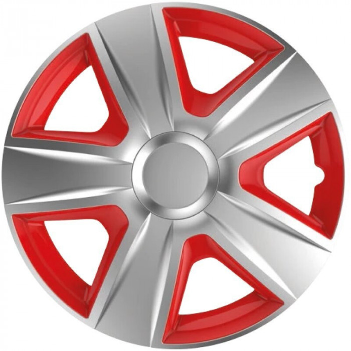 Capace roti auto Esprit SR 4buc - Argintiu/Rosu - 14&#039;&#039; VER1420SR