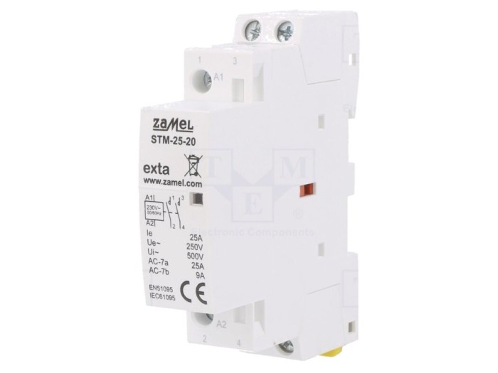 Contactor modular 2P 25A 230V