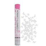 Tun de Confetti, Cyrax, Confetti Cannon 40 cm, Model Fluturi din Hartie, Alb