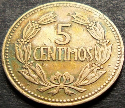 Moneda exotica 5 CENTIMOS - VENEZUELA, anul 1964 * cod 514 - patina super foto