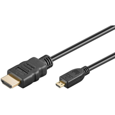 Cablu micro HDMI la HDMI 3D cu Ethernet 2m Goobay foto