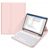 Husa Tech-Protect Sc Pen + Tastatura pentru Apple iPad 10.9 10/2022 Roz