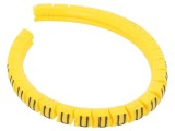 Markere cabluri PVC galbene 1,3-3mm