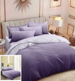 Cumpara ieftin Lenjerie Pat Bumbac 4 Piese Lila (200x230+240x250+55x75+70x70)cm