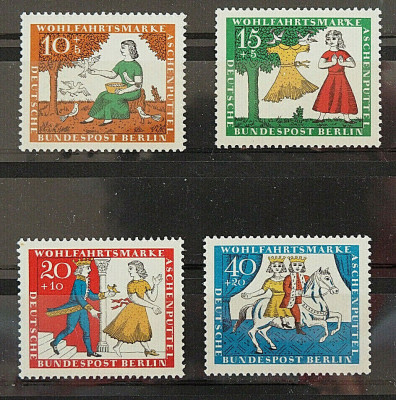 GERMANIA BERLIN 1965 BASME , FRATII GRIMM SERIE COMPLETA NESTAMPILATA foto