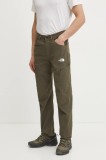 The North Face pantaloni de exterior Exploration culoarea verde, NF0A8BR321L1