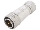 Mufă SA20 tată 2 pini IP67 25A 500V pentru cablu 8-12mm