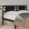 Gossi tablie de pat, negru, 206x4x100 cm, lemn masiv de pin