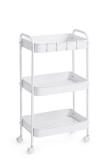 Cumpara ieftin Carucior servire otel alb Leiky 41x29.5x77 cm