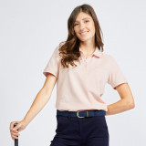 Tricou Polo Golf MW500 Roz pal Damă