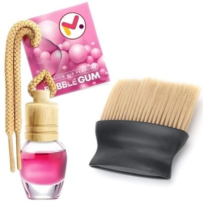Odorizant Auto Aroma Bubble Gum si Perie cu Maner Ergonomic si Fire din Nylon SoftTouch foto