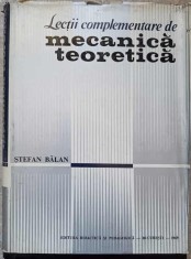 LECTII COMPLEMENTARE DE MECANICA TEORETICA-STEFAN BALAN-103658