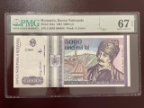 Romania 5000 lei 1993 pick 104a grad 67 pmg