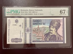 Romania 5000 lei 1993 pick 104a grad 67 pmg