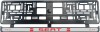 Set 2 bucati, suport numar inmatriculare Seat Red, Autohelix MSA