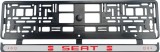 Cumpara ieftin Set 2 bucati, suport numar inmatriculare Seat Red, Autohelix MSA