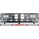 Set 2 bucati, suport numar inmatriculare Seat Red