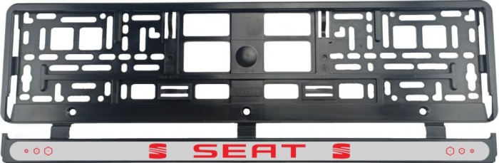Set 2 bucati, suport numar inmatriculare Seat Red