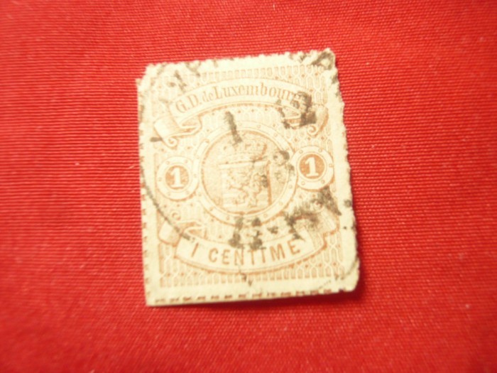 Timbru Luxemburg 1872 Stema 1C stampilat