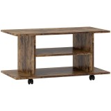 HOMCOM Comodă pentru TV cu Roți, 80&times;40&times;40 cm, Negru | Aosom Romania