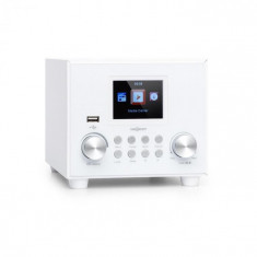 OneConcept Streamo Cube, radio prin internet, 3 W &amp;amp;amp; 5 W RMS, WLAN, BT, alb foto
