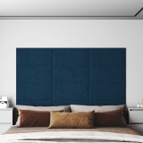 vidaXL Panouri de perete 12 buc. albastru 60x30 cm catifea 2,16 m&sup2;