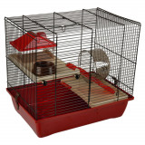 FLAMINGO Cușca hamster &quot;Enzo 2&quot;, bordo, 41,5x28,5x38 cm