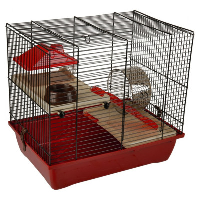 FLAMINGO Cușca hamster &amp;quot;Enzo 2&amp;quot;, bordo, 41,5x28,5x38 cm foto