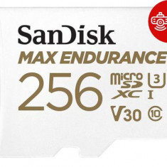 Card de memorie Sandisk MAX Endurance microSDXC, 256GB, Clasa 10, UHS-I U3 + Adaptor SD