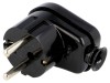 Conector Alimentare AC PLASTROL 230V 16A 3 Pini 2P+PE IP20 Negru 90 Grade W-10801