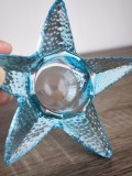 Sfesnic vintage din sticla masiva, stea de mare