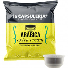 Cafea Arabica Extra Cream, 100% Arabica, 10 capsule compatibile Capsuleria, La Capsuleria