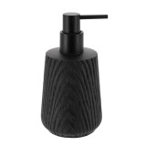 Dispenser Săpun Polirășină 350Ml Drsign Lemn &ndash; Negru