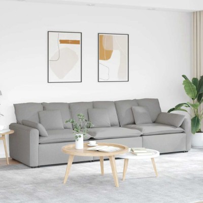 vidaXL Canapea modulară cu perne, gri nor 3321096 foto