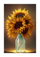 Sticker decorativ, Floarea Soarelui, Galben, 85 cm, 6190ST foto