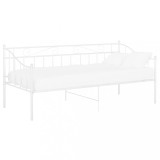 Cumpara ieftin Cadru pat canapea, alb, 90x200 cm, metal