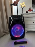 Cumpara ieftin Boxă Portabila Activă WAINER SK01 &ndash; 70W RMS, Microfon Bluetooth, Lumini RGB, Difuzor 12", Baterie 2500 mAh și Troller pentru Transport