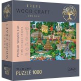 Puzzle din lemn obiective turistice faimoase din Franta 1000 de piese