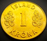 Cumpara ieftin Moneda 1 KRONA / COROANA - ISLANDA, anul 1973 * cod 3088 = excelenta!